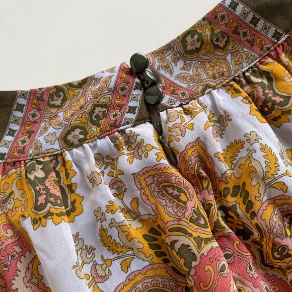 New York & Co Size 14 Halter Dress over Shorts Asymmetric Hem Olive Multicolor - Picture 8 of 11